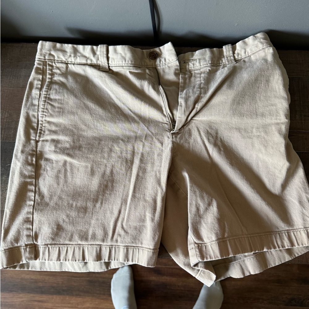 J. Crew Factory Tan Flat Front Shorts